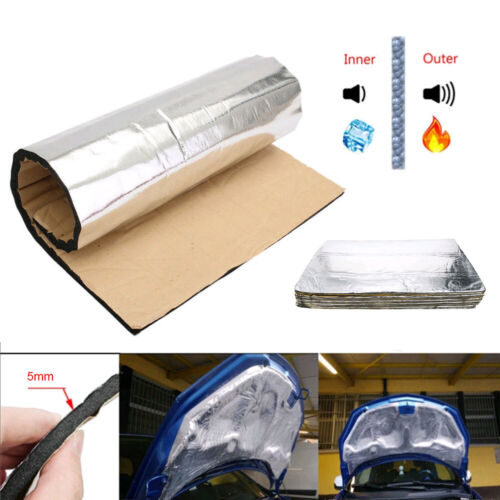10pcs Auto Sound Deadener Mat Insulation Heat Proof Noise Mat Car Accessories - Foto 13 di 13