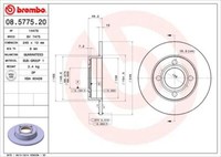 2X Brembo 08.5775.20 Bremsscheibe FüR Audi