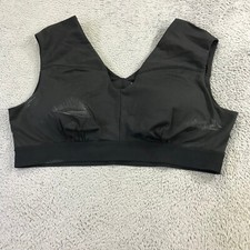 Tommie Copper Shoulder Support Bra Womens 2XL XXL Pullover Top Black Casual asd