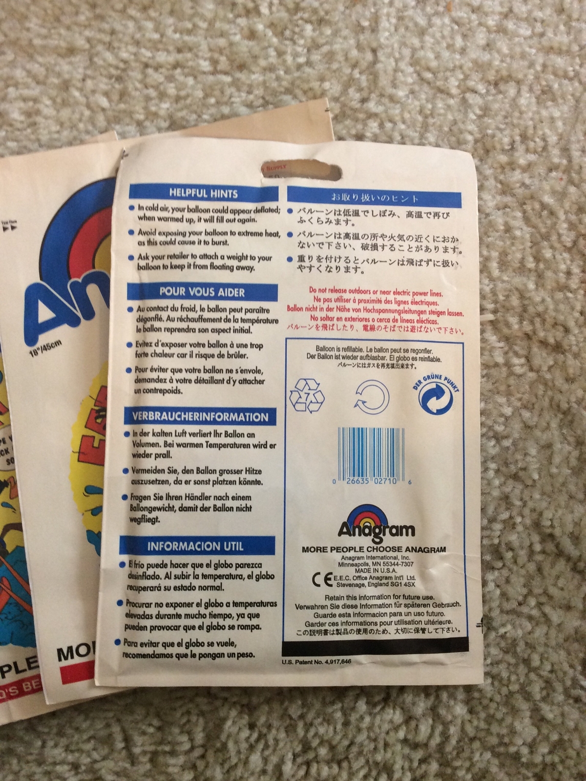 Anagram Looney Tunes Mylar Balloons Lot Of 3 Feelin Shaky Bugs Daffy