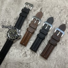 Size 18/20/22mm Military Pilot Army Style Padded Leather Watch Strap/Band 144