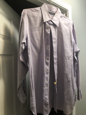 Executive Collection By Tom James Mens Large Dress Shirt Light Purple