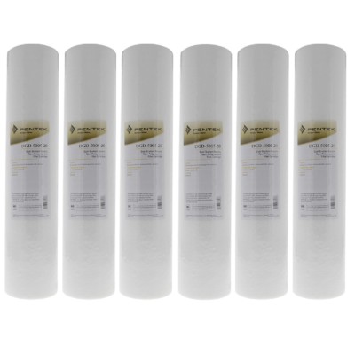 Pentek DGD-5005-20 5 Micron Whole House 20 Inch  Sediment Water Filter 6 Pack