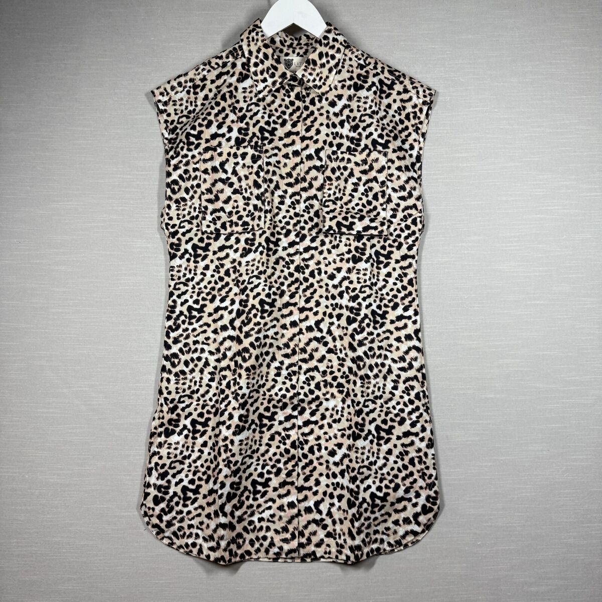 Lita by Ciara Dress Womens XS Cheetah Button Up Pockets Lita by Ciara Dress Womens XS Cheetah Button Up Pockets