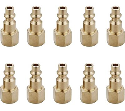 Coppering Male&Female Thread 1/4 NPT Quick Coupler Air Hose Connector Fittings E - Foto 4