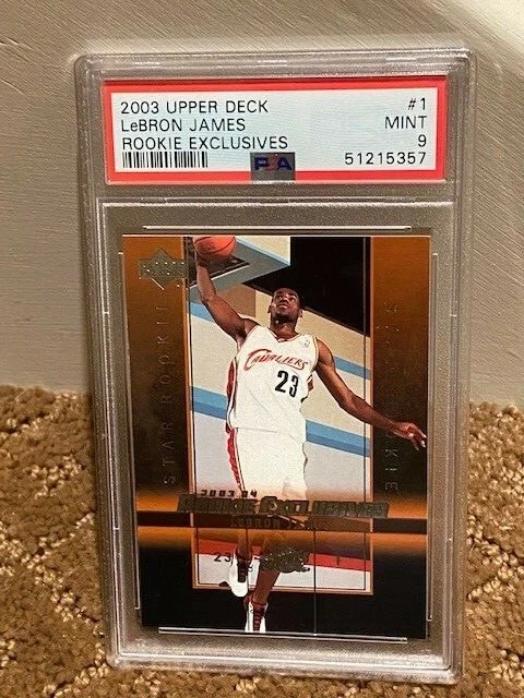 2003 Upper Deck Rookie Exclusives Lebron James PSA 9 Rookie Card