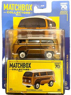 Matchbox VW Volkswagen T2 Collectors 1:64 Modellauto Spielzeug Samba Bus Camper