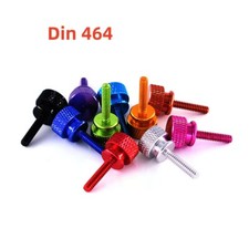 Din 464 Aluminium Knurled Thumb Screw Inch 6 -32 Hand Grip Knob Bolts Coloured