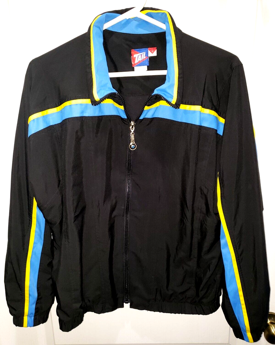TAIL brand SPRING/FALL JACKET TENNIS size small BLACK DESIGN ON