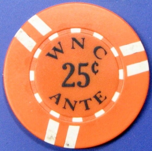 25¢ Casino Chip. Wyandotte Nation, Wyandotte, OK. Z45.