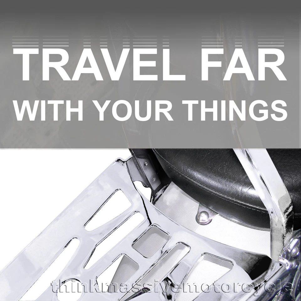 Honda VTX1300C VTX 1300 C VTX1800C VTX1800F Sissy Bar Backrest Pad Luggage Rack - Image 2 of 4