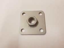 Ankerplatte gelochte Platte Halter Edelstahl V2A 100x100 oder 120x120 x 4mm  D24