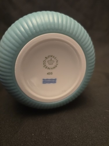 Royal Copenhagen Fluted Contrast Mug Blue #495 - Picture 8 of 8