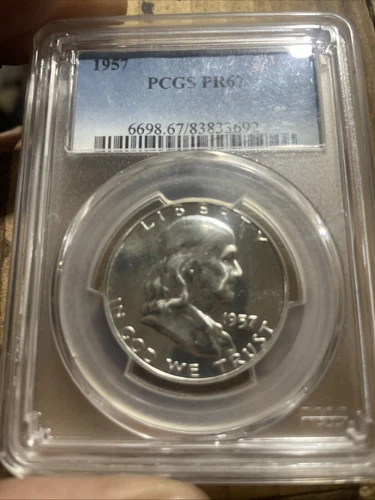 1957 PROOF FRANKLIN HALF DOLLAR PCGS PR67 852165