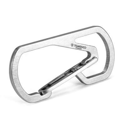 TOMSHOO Titanium Carabiner Key Chain Holder Emergency Survival Camp Buckle Tool