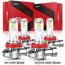 LASFIT H11 H9 6000K LED Headlight Bulb High Low Beam for Toyota Tacoma 2016-2023