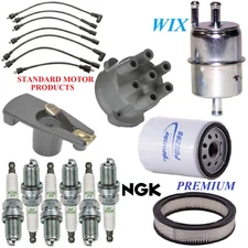 Tune Up Kit Air Oil Fuel Filters Cap Wire Plugs For JEEP CJ7 L6 4.2L 1981-1986