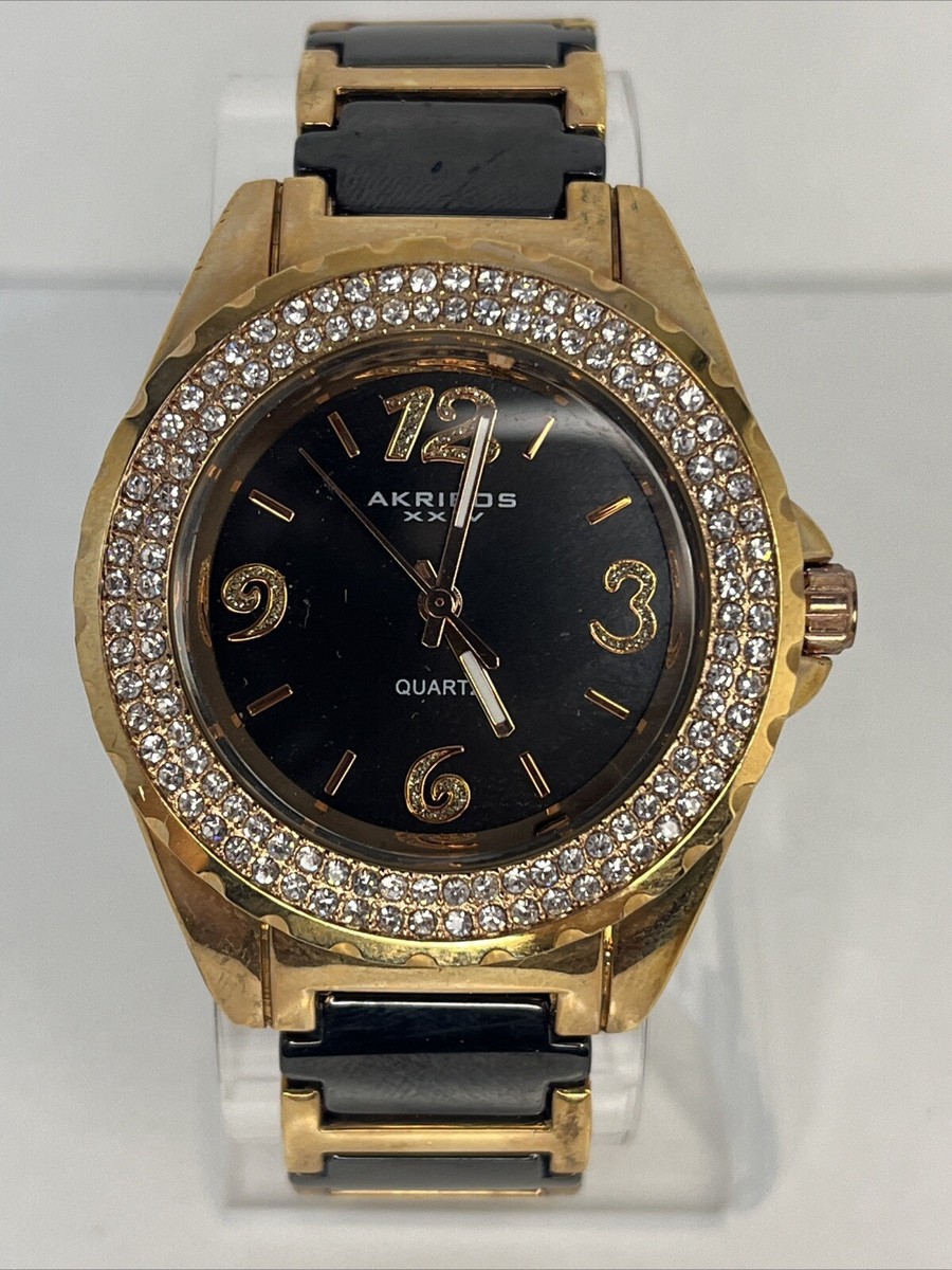 Akribos XXIV Womens Rose Crystal Transparent Watch  34mm‎ New Battery Akribos XXIV Women main image 3