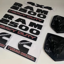 7Pcs For RAM 2500 HEAVY DUTY RAM HEAD Cummins Turbo Diesel 4X4 Tailgate Emblem
