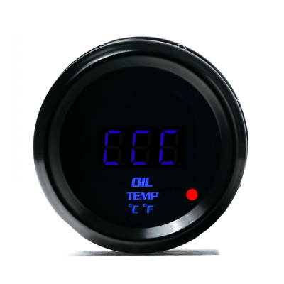 Universal 2 ''52mm Car Digital Blue LED Oil Temperature Gauge With Switchable  & 