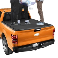 Low Profile Hard Folding Truck Bed Tonneau Cover For 2019-2025 Ram 1500 5.7 Ft
