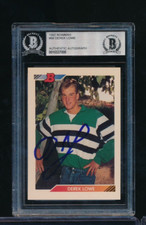 1992 Bowman #98 Derek Lowe r rc signed auto autograph BAS BECKETT blue sharpie *