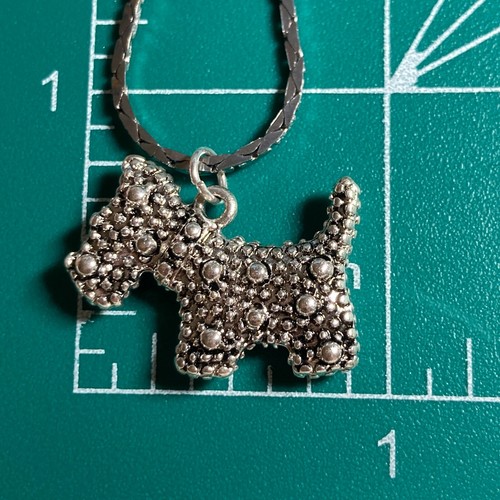 Collar Scottie Scottish Terrier Plateado Perro Veterinario Tecnología Regalo Rescate Chapado - Imagen 7 de 8