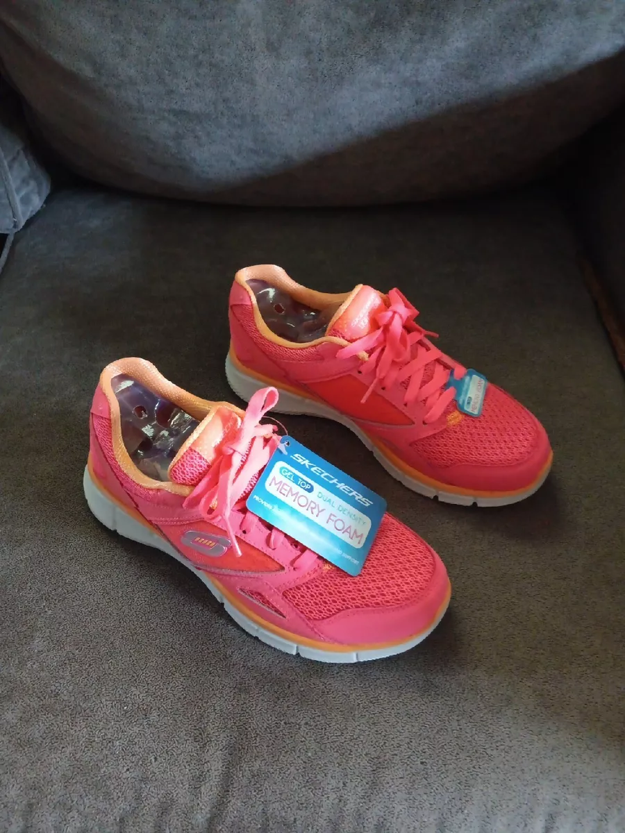 NEW SKECHERS 11890 HOT PINK EQUALIZER GEL TOP Memory Foam Run SHOES Sz 7 | eBay