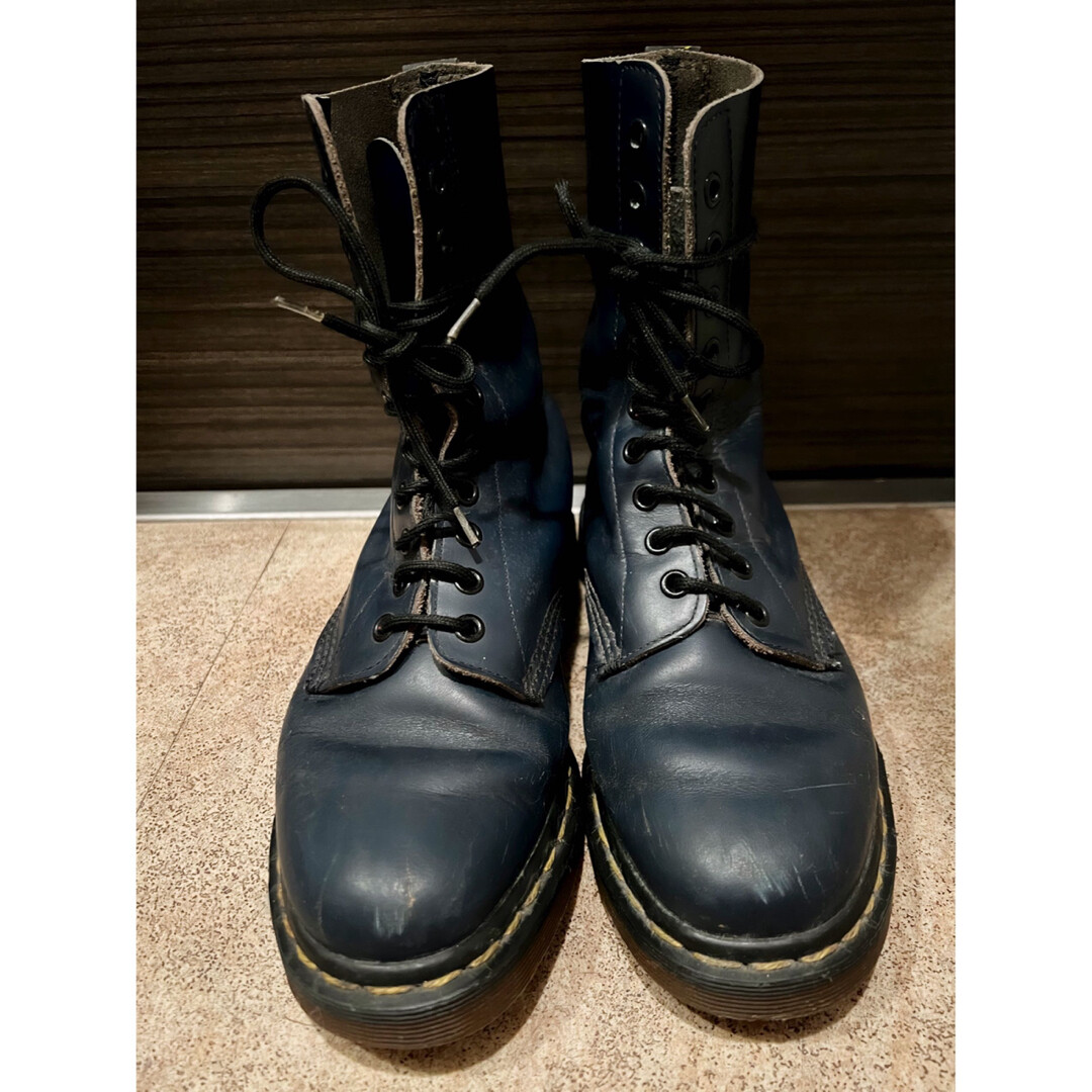 Rare England Made Dr. Martens 10 Holes Blue | eBay