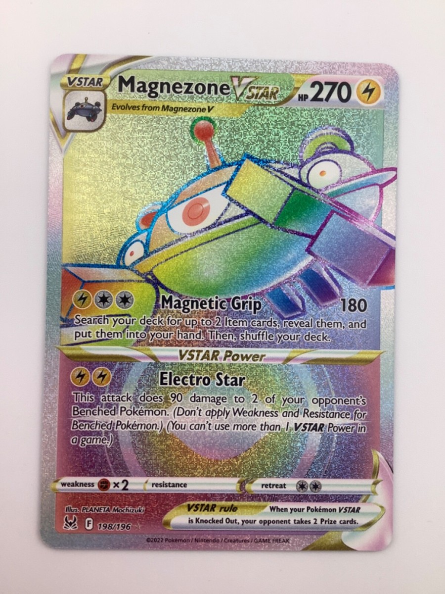 Pokmon TCG Magnezone VSTAR 198/196 Lost Origins Rainbow Holo Rare NM | eBay