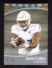 2021 Sage Premier Draft SILVER Parallel #131 Zaven Collins Tulsa ROOKIE Card. rookie card picture