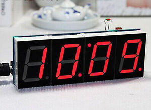 Red Digital LED Electronic Microcontroller Clock Screen Display Time DIY