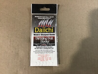 Daiichi Bleeding Sabiki Rig Red Head/Wht Sz4 6Pk D03R-W4 ( New Old ...