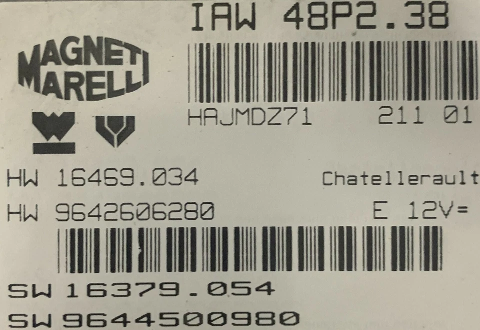 CALCULATEUR DÉCODÉ PEUGEOT 206 2.0 16S IAW 48P2.38 SW9644500980 HW9642606280 - Immagine 2 di 4