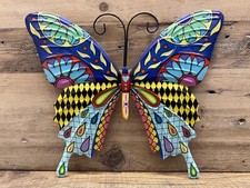 Butterfly Colorful Metal Wall Decor 9.5" x 8.5"