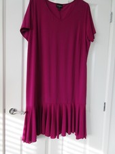 Cerise pink dress with ruffled hem size 3XL Antthony Studio