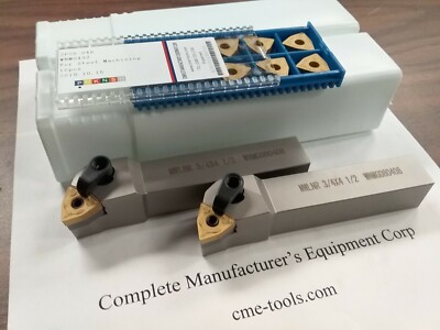 2pcs MWLNR 3/4''x4-1/2'' Index Turning Tool, Extra 10pcs WNMG432 Inserts #MWLNR-34