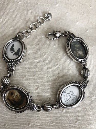 Brighton Silver Plate Memory Lane Photo Picture Frame Charm Bracelet
