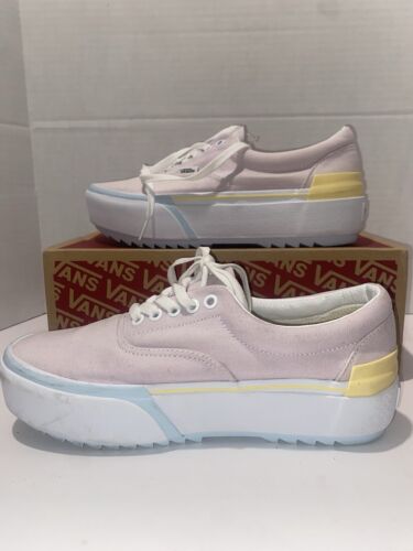 Vans Era Stacked Platform Pastel sneakers womens size 9.5 grunge whimsy goth - Picture 5 of 14