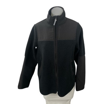 Rohnisch Phoebe Pile Women's Black Fleece Windproof Full Zip Coat Jacket Size S
