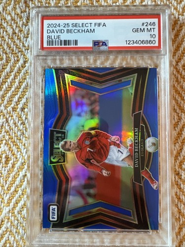 2024-25 PANINI SELECT FIFA FIELD LEVEL BLUE #246 DAVID BECKHAM ENGLAND PSA 10🔥