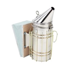 Smoker USA mit Halterung und Außenschutzgitter für Imker Imkerei Bienen