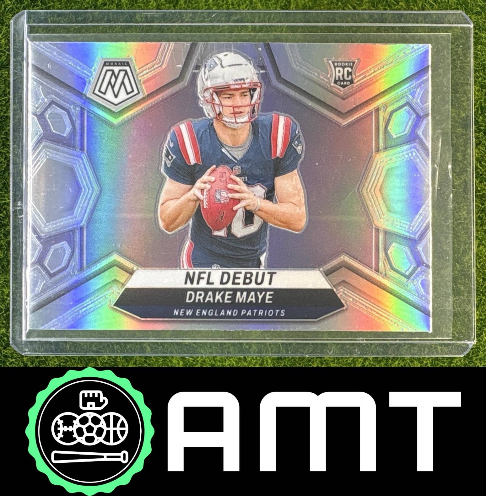 Drake Maye RC 2024 Panini Mosaic Silver Prizm NFL Debut New England Patriots
