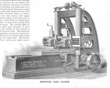 L.W. Pond Machine Co. MASS. U.S.A. Iron Planer - Bochow's  Steam Engine - 1887