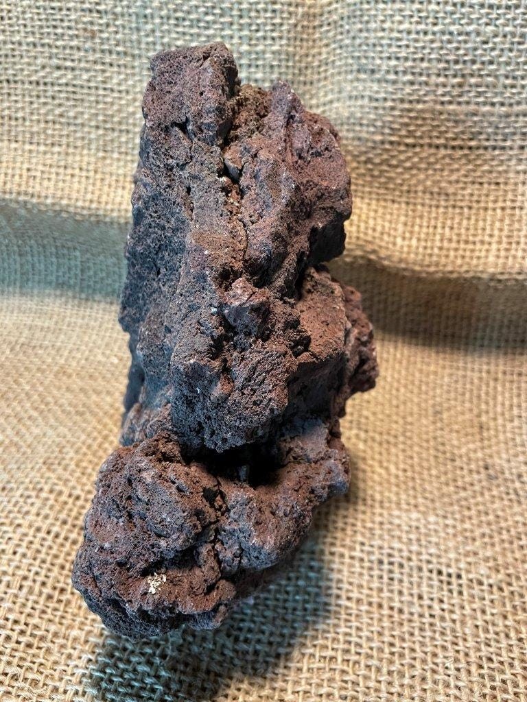 One Large Red Lava Rock – Perfect for Aquariums ,Terrariums, Succulents