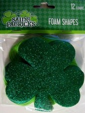 Saint Patrick's Foam Shamrock Shapes 12 Count