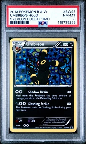 2013 POKEMON BLACK STAR PROMO UMBREON #BW93 HOLO PSA 8 NM #118739289