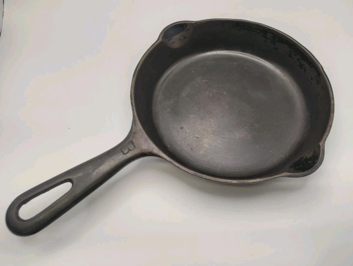 Griswold No. 3 Cast Iron Skillet 709 - Erie, PA -Double Spout - Small Logo