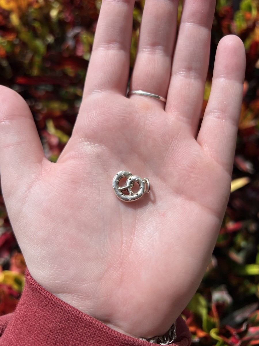 Authentic Tiffany & Co. Pretzel Charm Necklace Top Sterling Silver