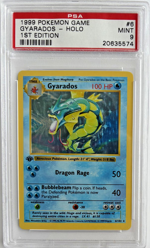 Gyarados (1st Edition) graded PSA 9 for sale on eBay
